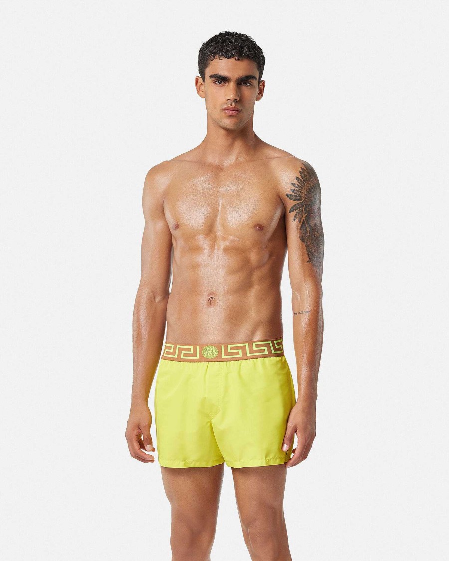 Clearance Greca Border Swim Shorts Swimwear