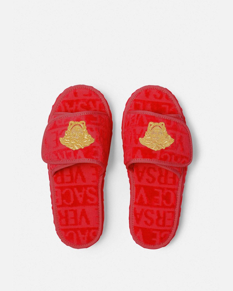 Clearance Versace Allover Slippers Slippers