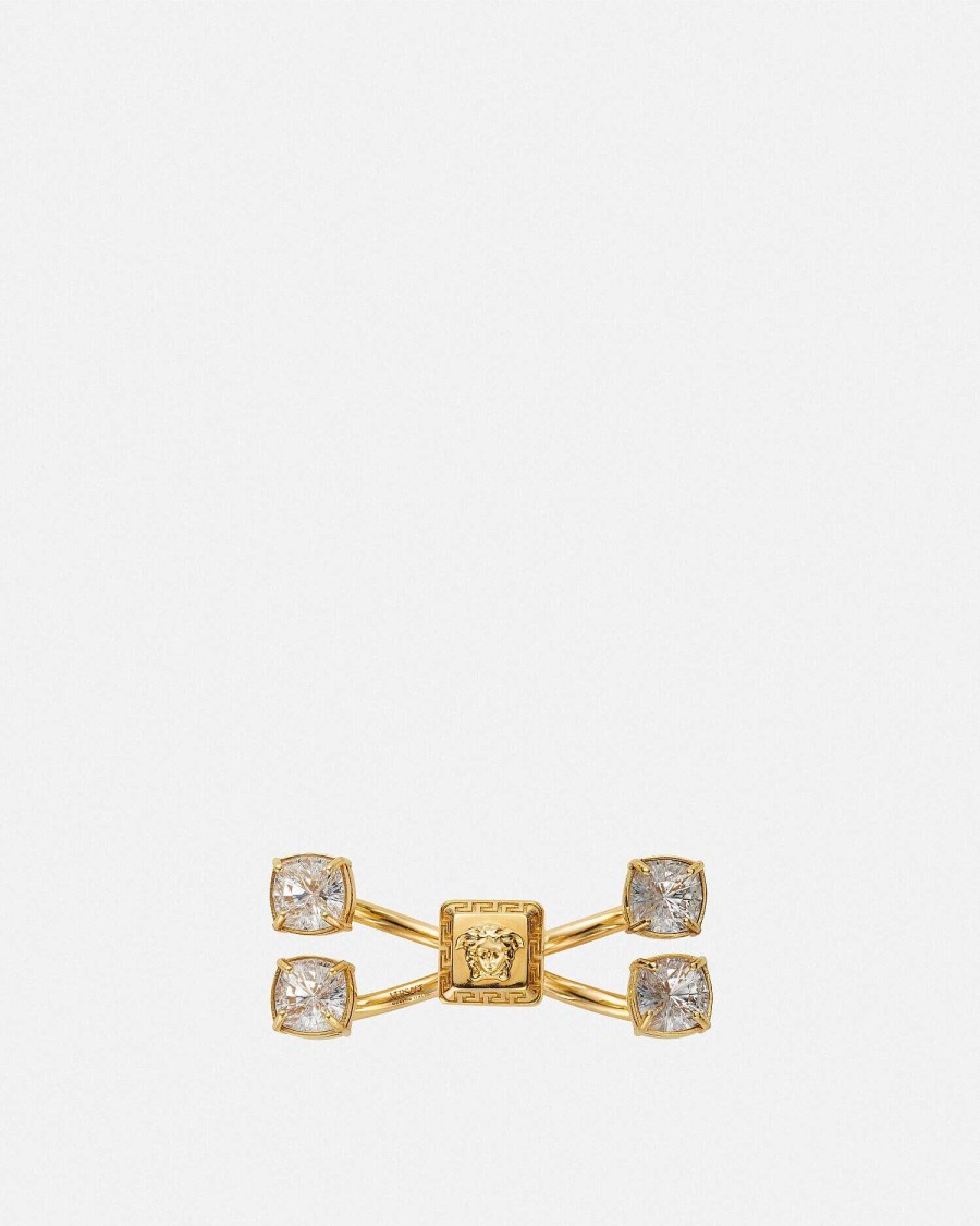 Best Crystal Medusa Square Cuff Ring Rings