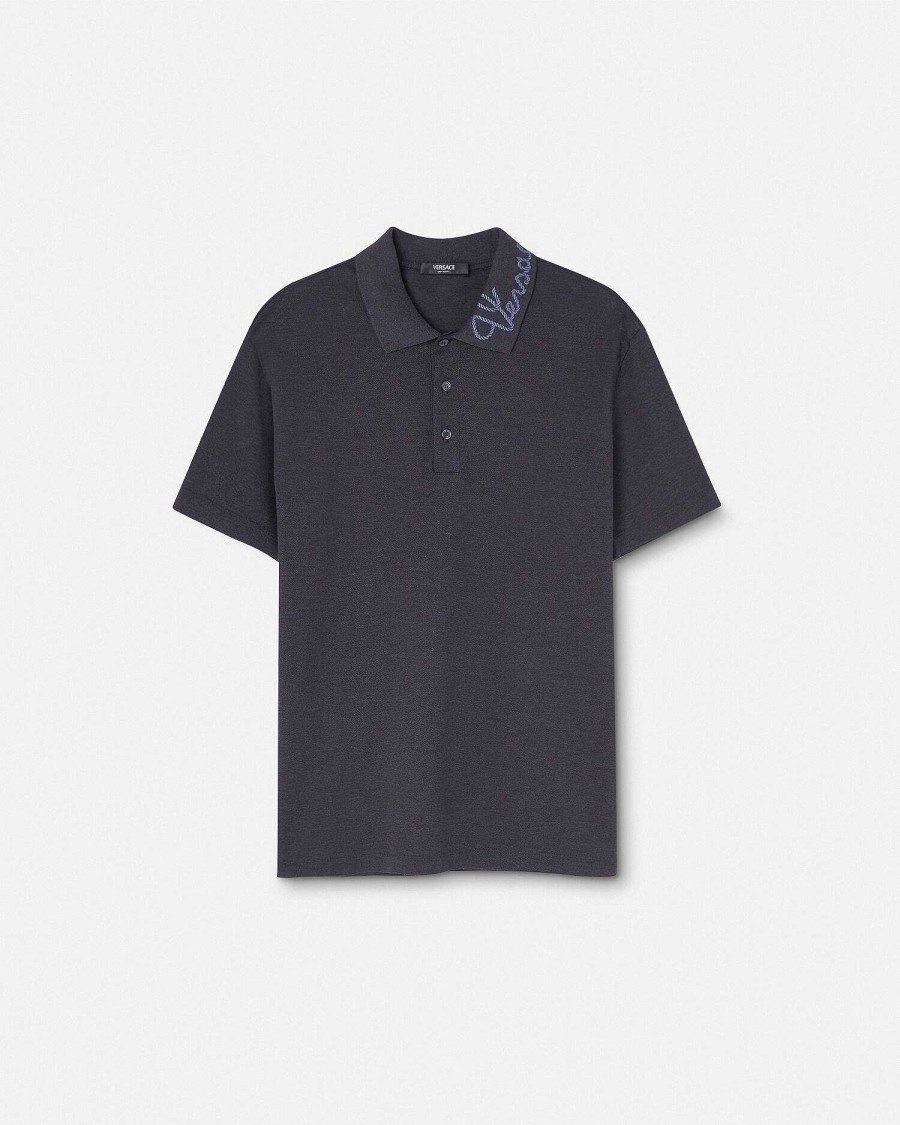 New Versace Nautical Logo Polo Shirt T-Shirts & Polos