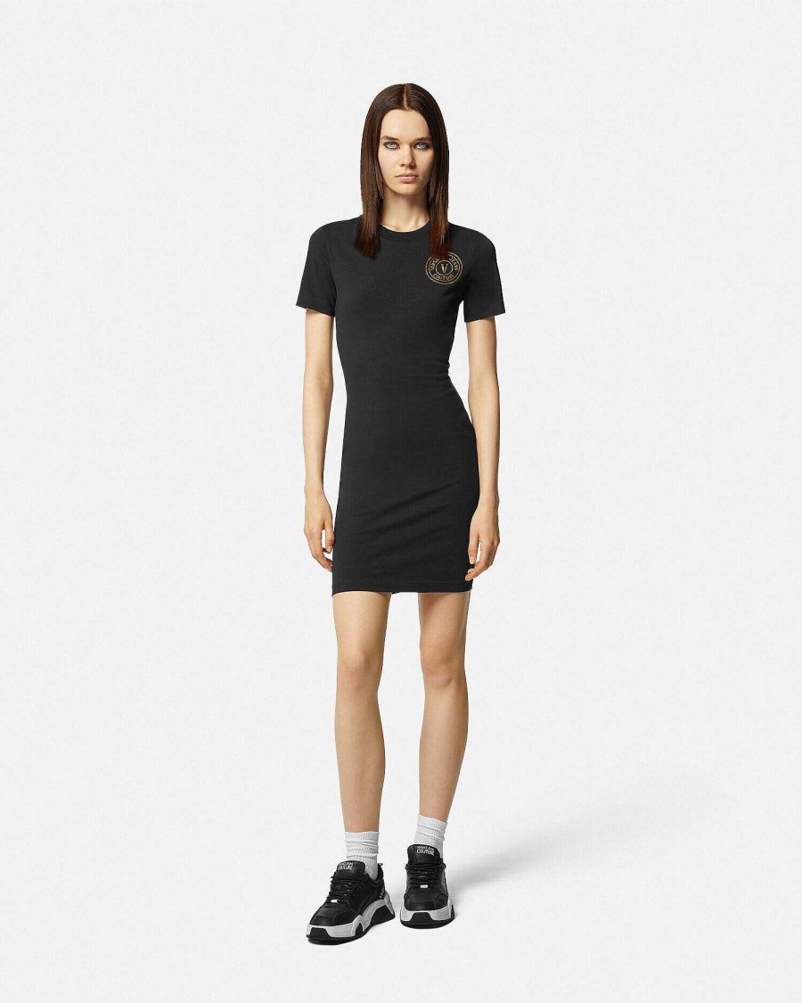 Clearance V-Emblem Logo T-Shirt Dress Clothing