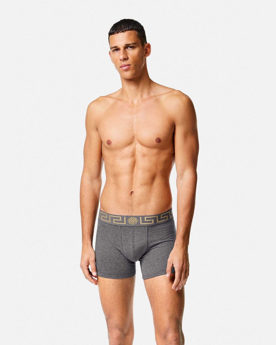 Wholesale Greca Border Long Trunks 2-Pack Boxers