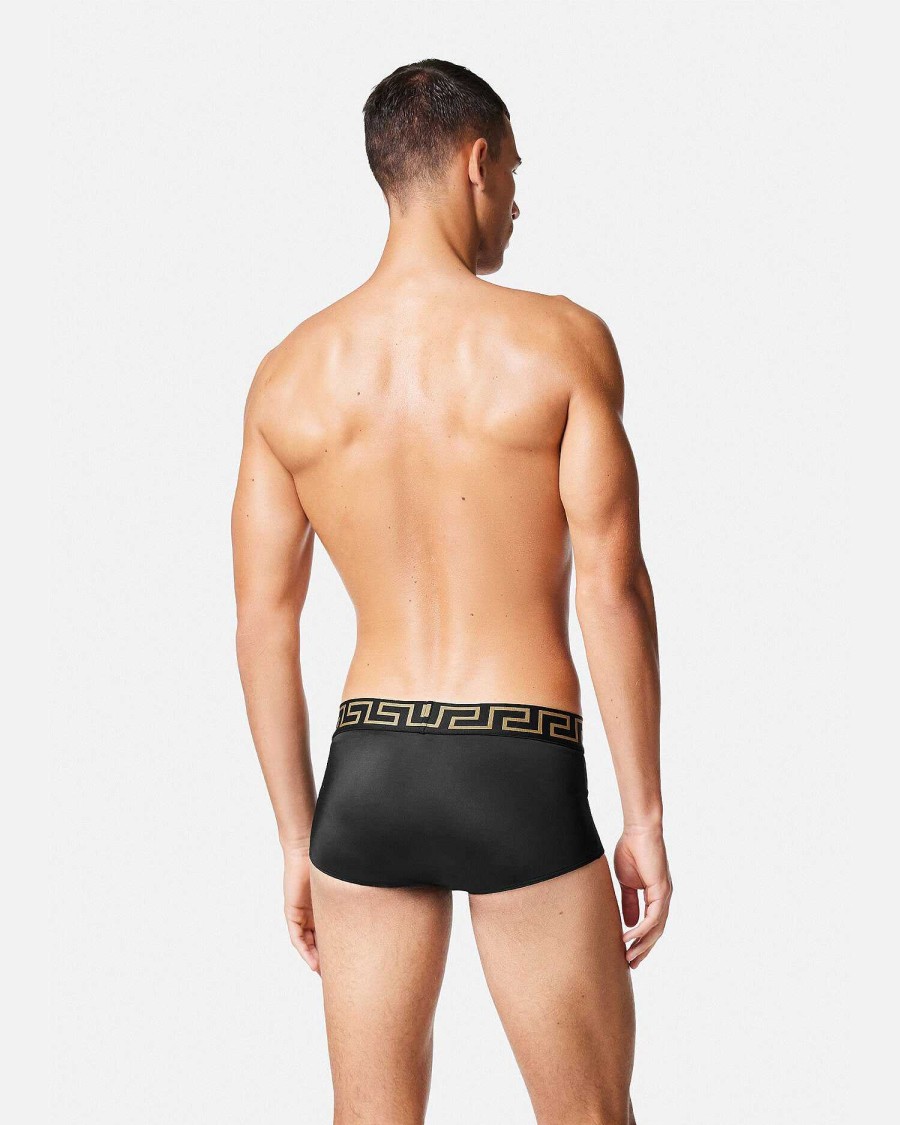 Hot Greca Border Swim Trunks Swimwear