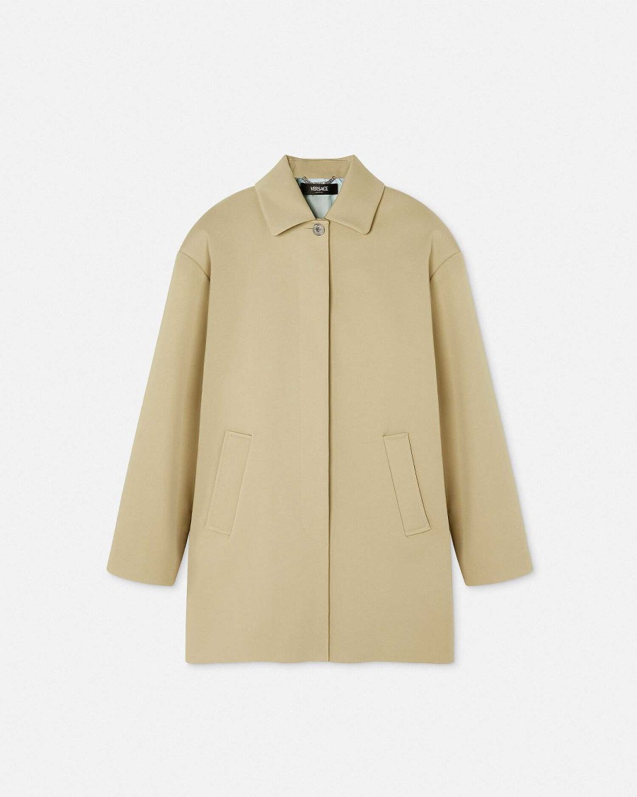 Clearance Gabardine Short Trench Coat Outerwear & Coats