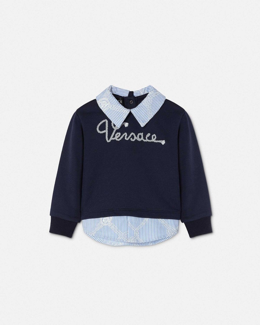 Online Versace Nautical Logo Baby Sweatshirt Clothing