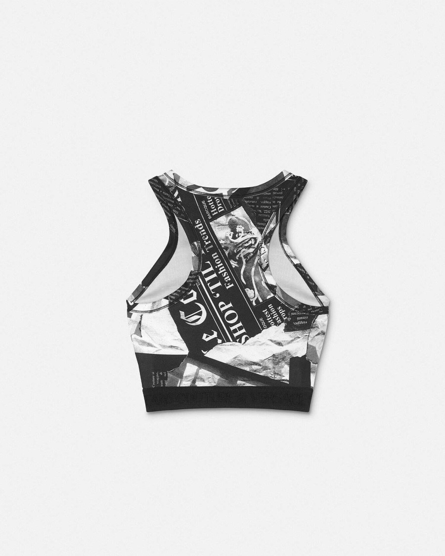 Clearance Magazine Crop Top Clothing