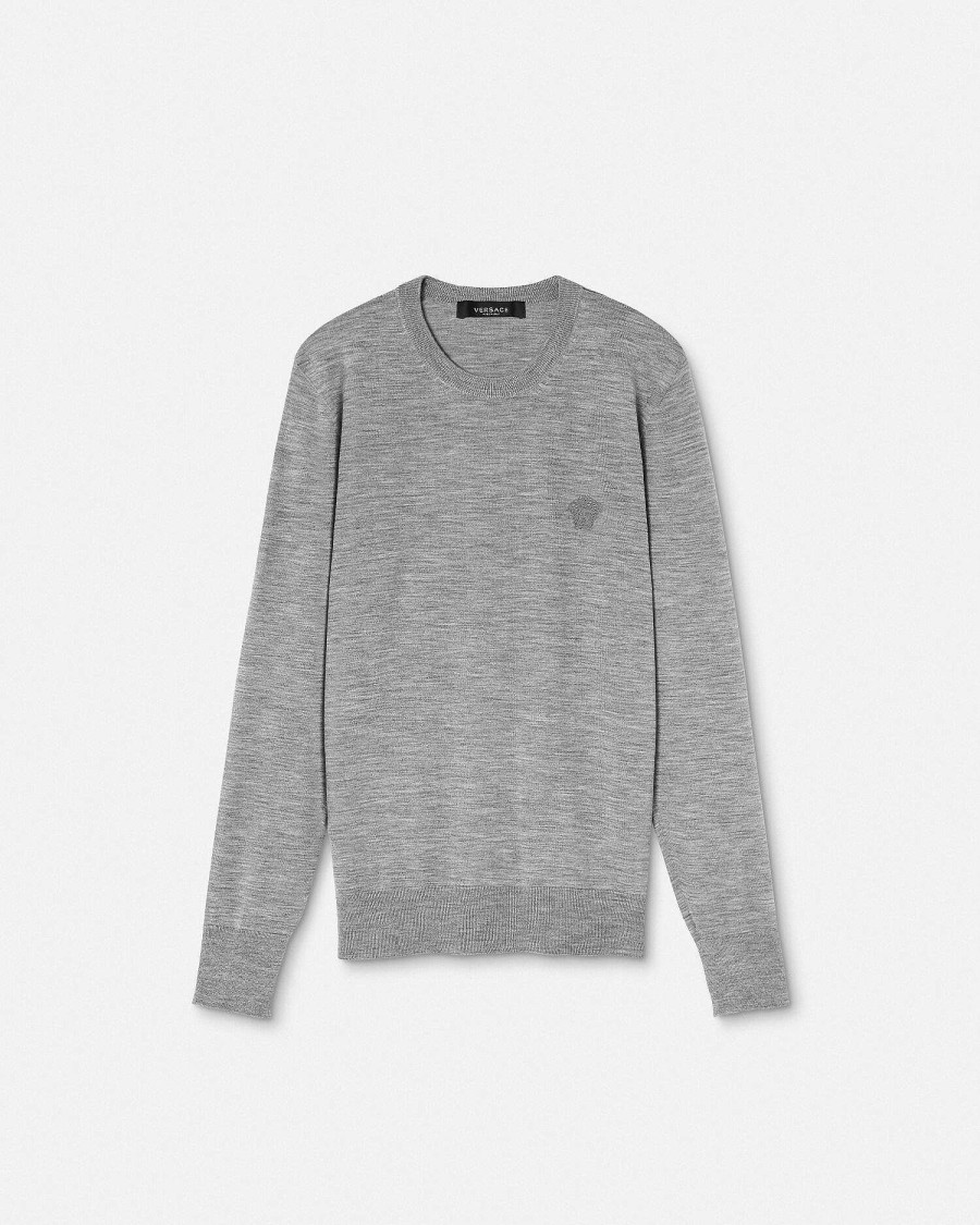 New Embroidered Wool-Blend Sweater Knitwear