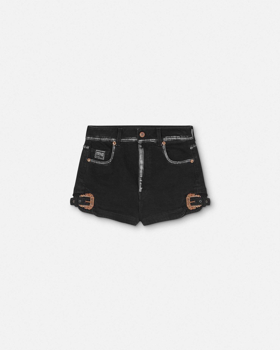 Clearance Baroque Buckle Denim Shorts Clothing