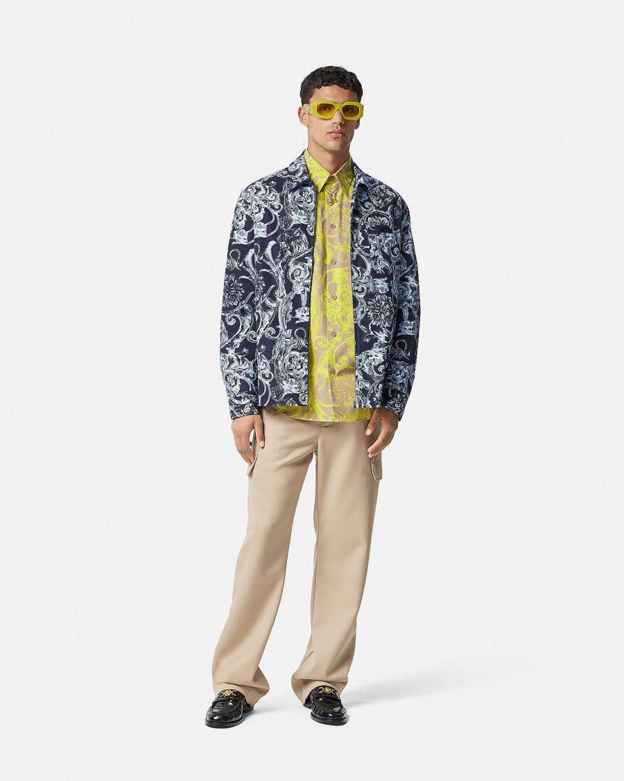 Online Barocco Stencil Blouson Jacket Jackets & Coats