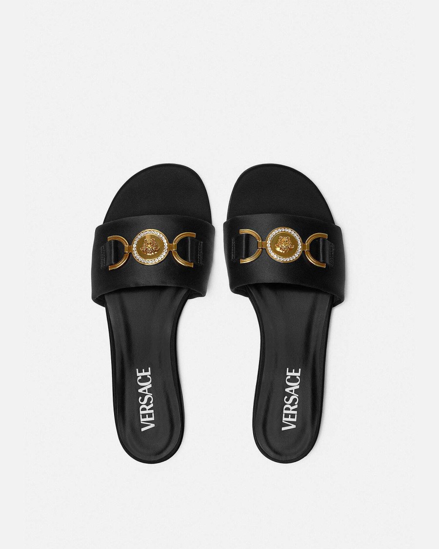 Hot Medusa '95 Satin Flat Sandals Sandals