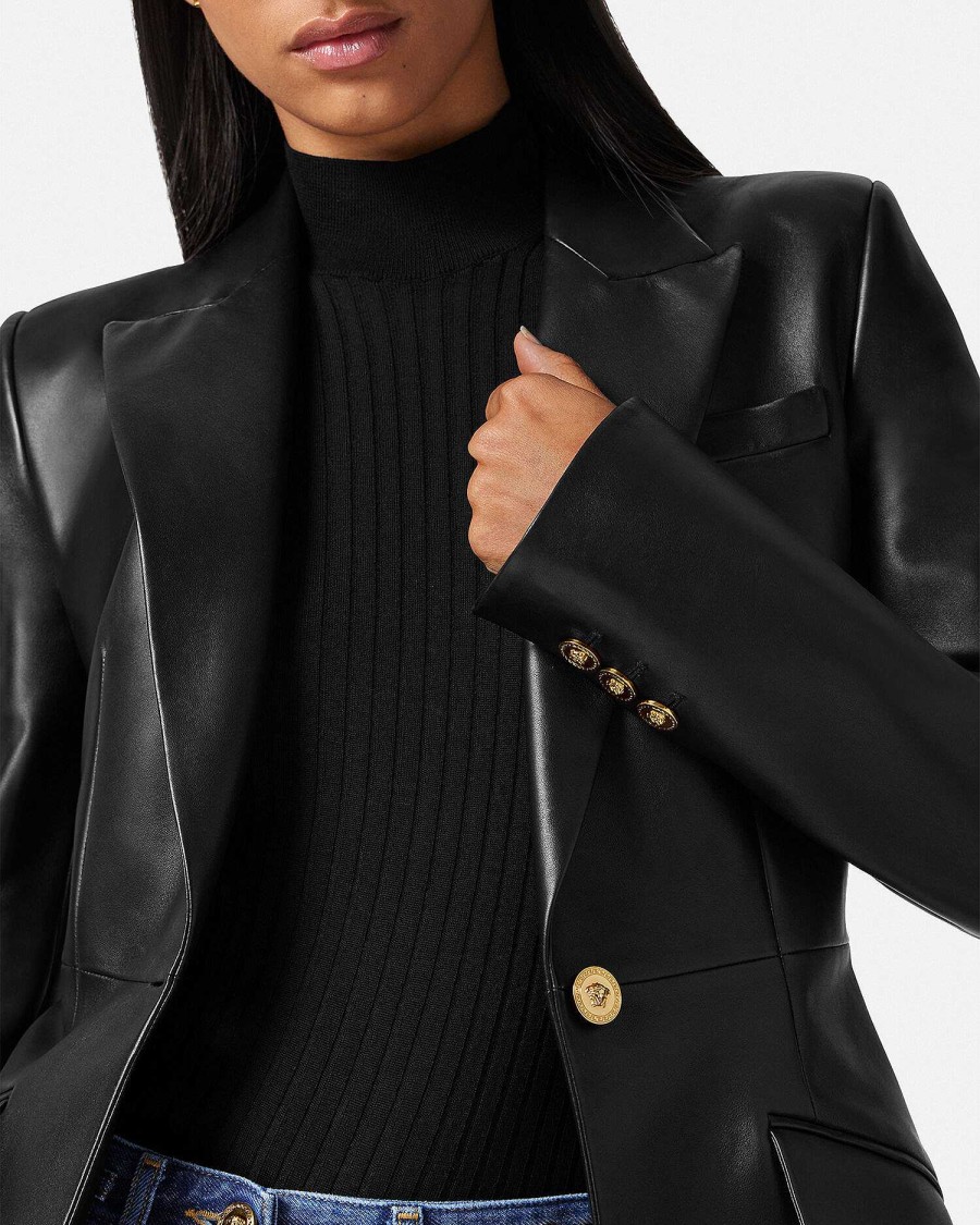 Online Leather Blazer Blazer & Jackets