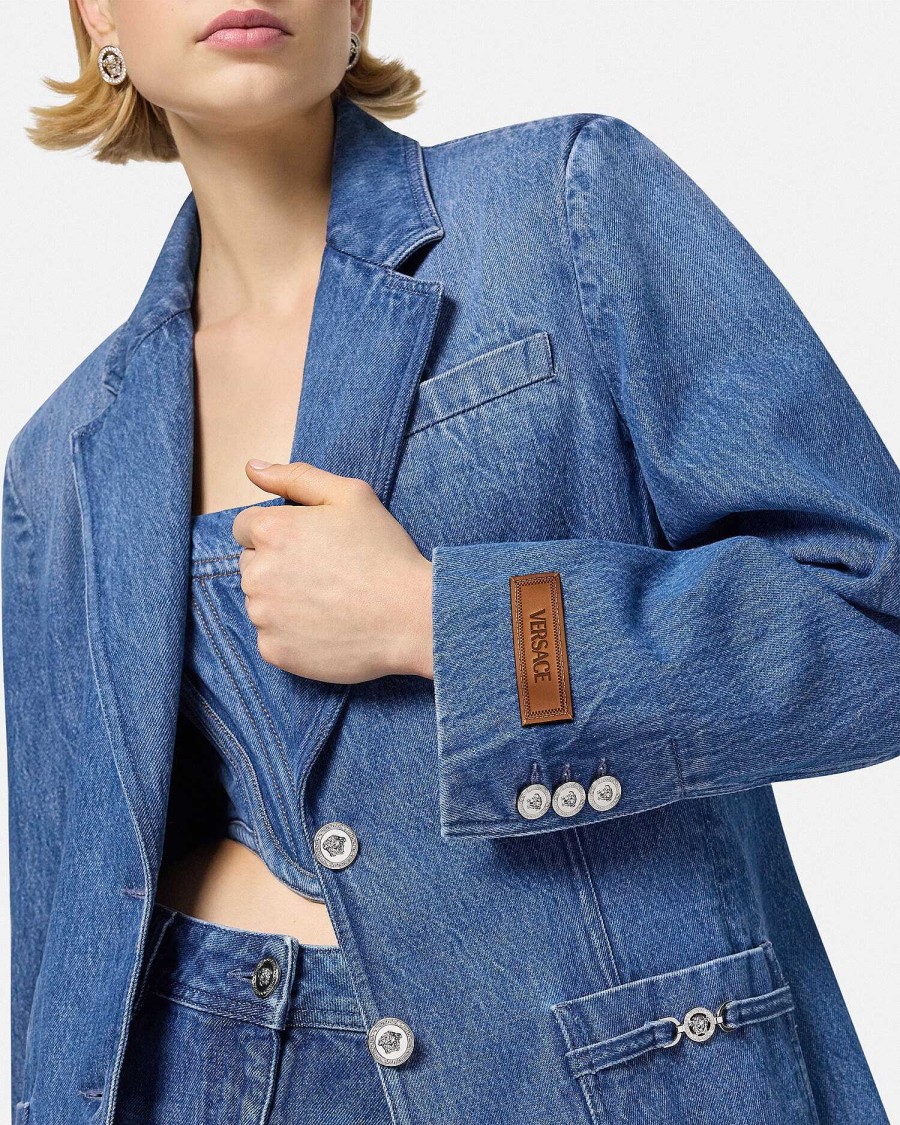 New Oversized Tailored Denim Blazer Blazer & Jackets