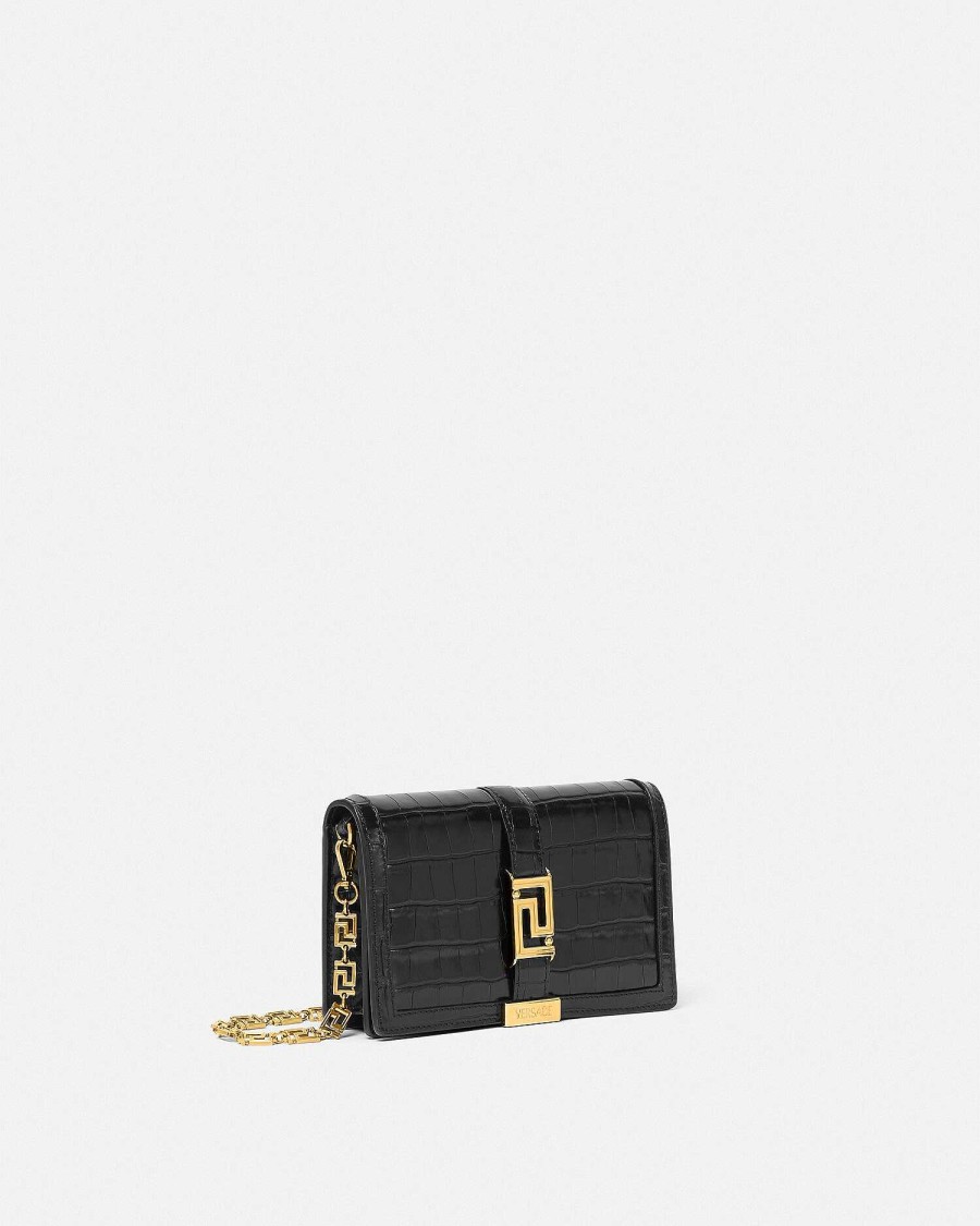 Online Croc-Effect Greca Goddess Mini Bag Shoulder & Crossbody