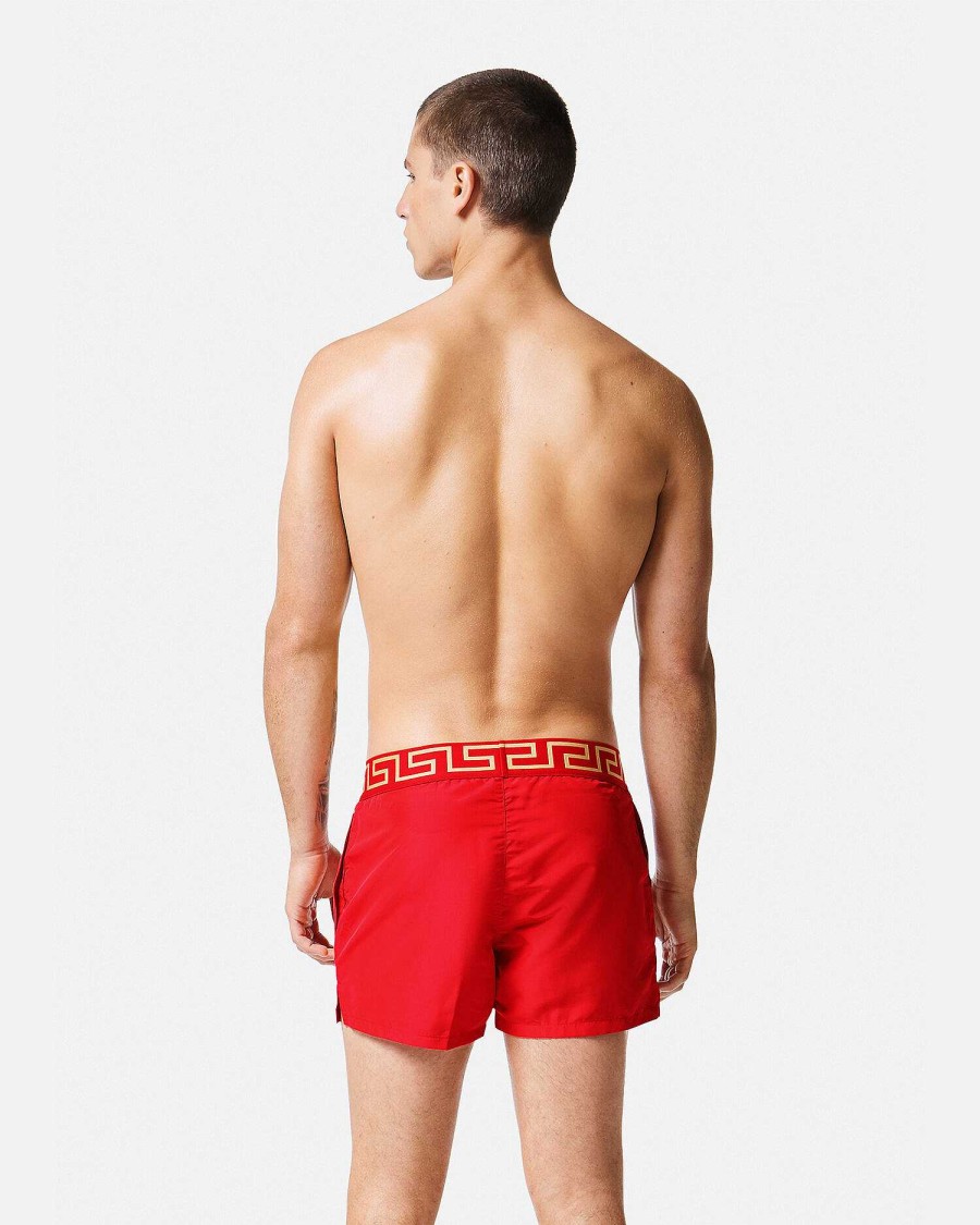 Clearance Greca Border Swim Shorts Swimwear