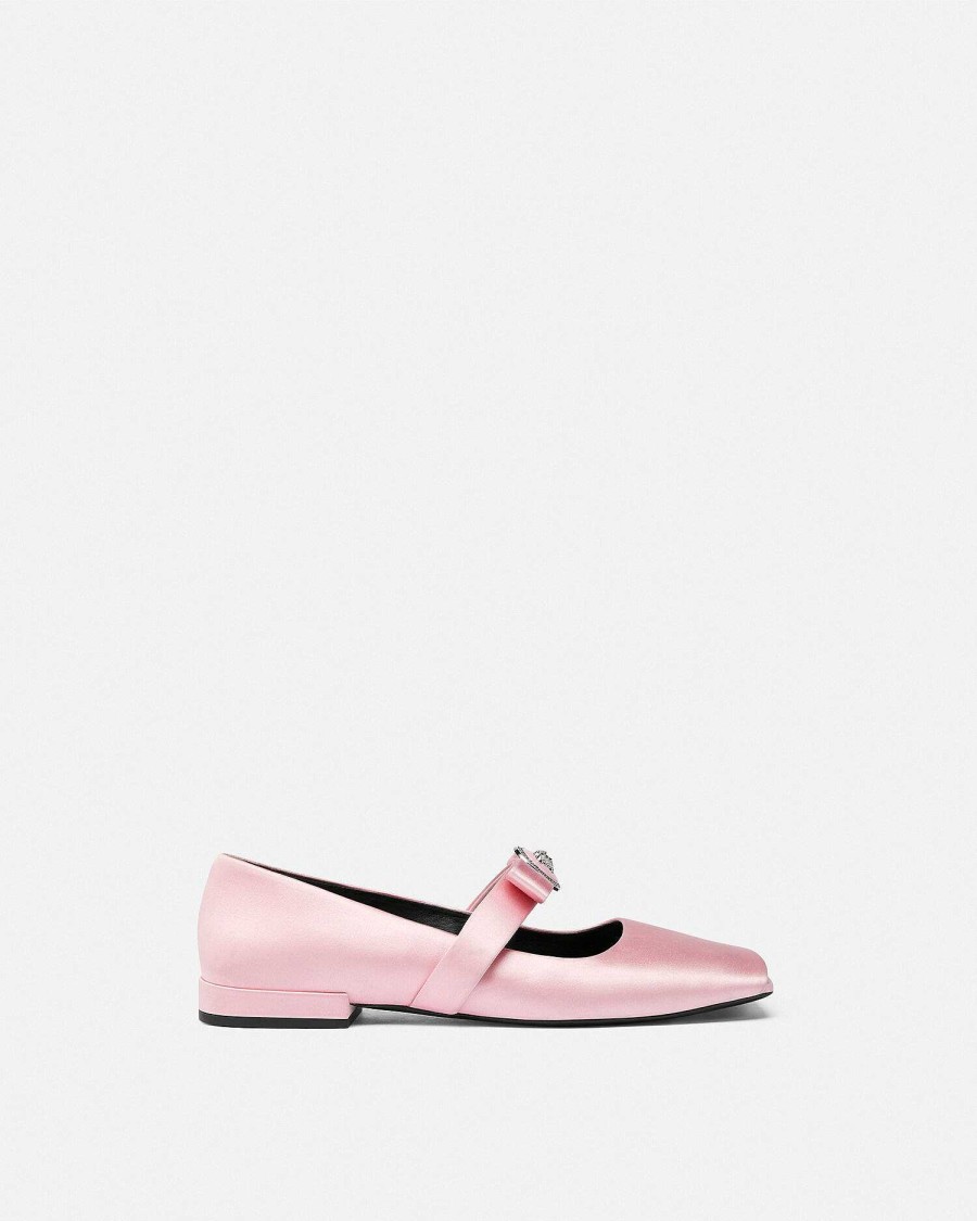 New Gianni Ribbon Open Satin Ballerinas Loafers & Flats