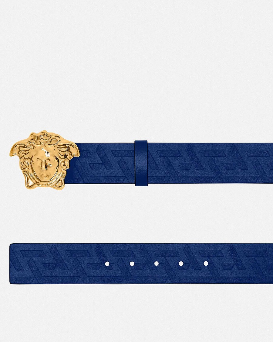 Best La Medusa Greca Leather Belt Belts