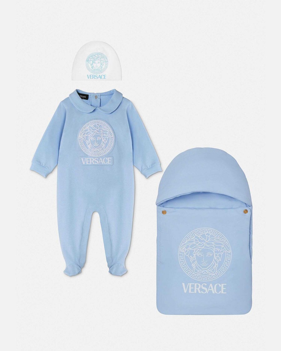 Online Embroidered Medusa Baby Sleepsuit Clothing