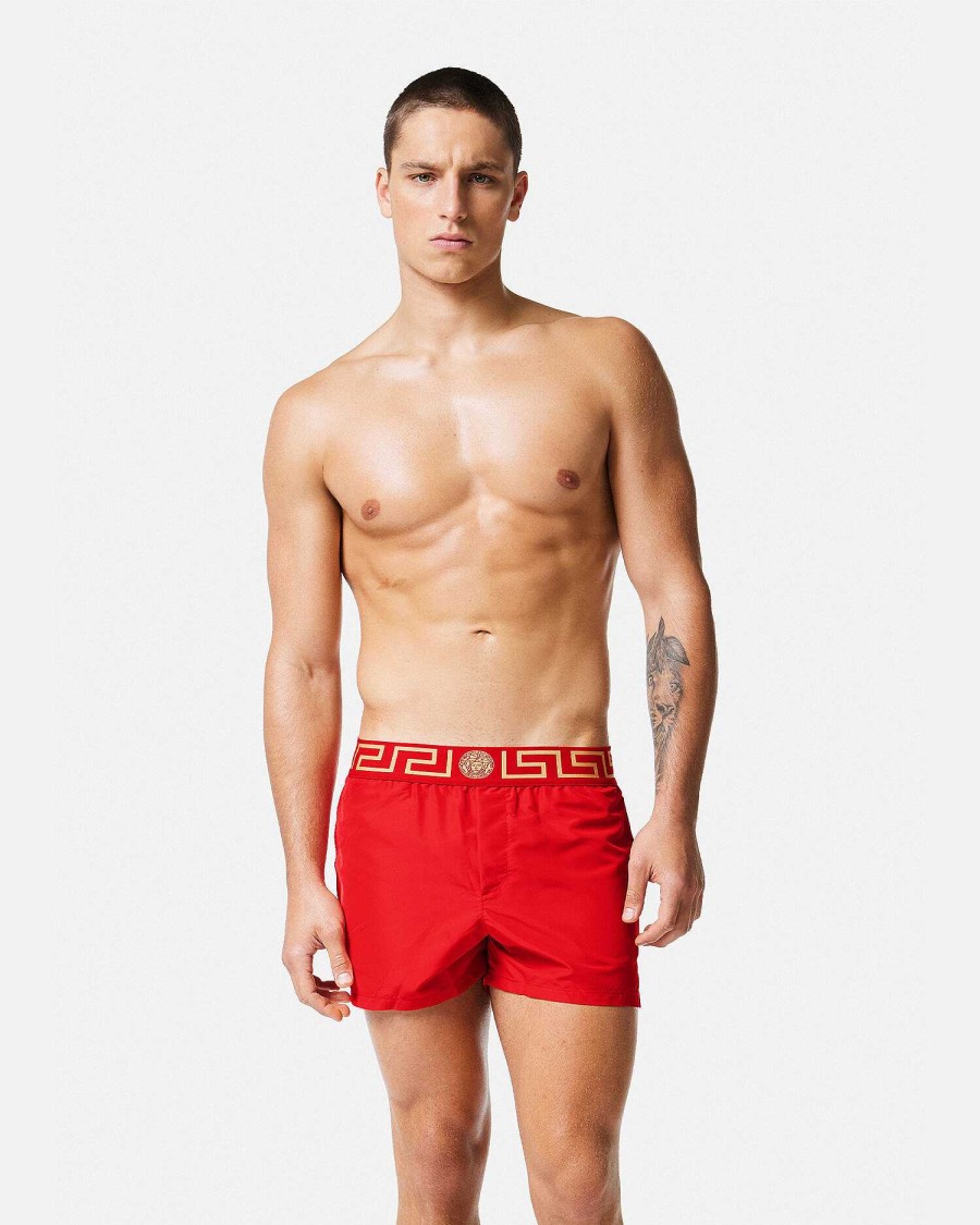 Clearance Greca Border Swim Shorts Swimwear