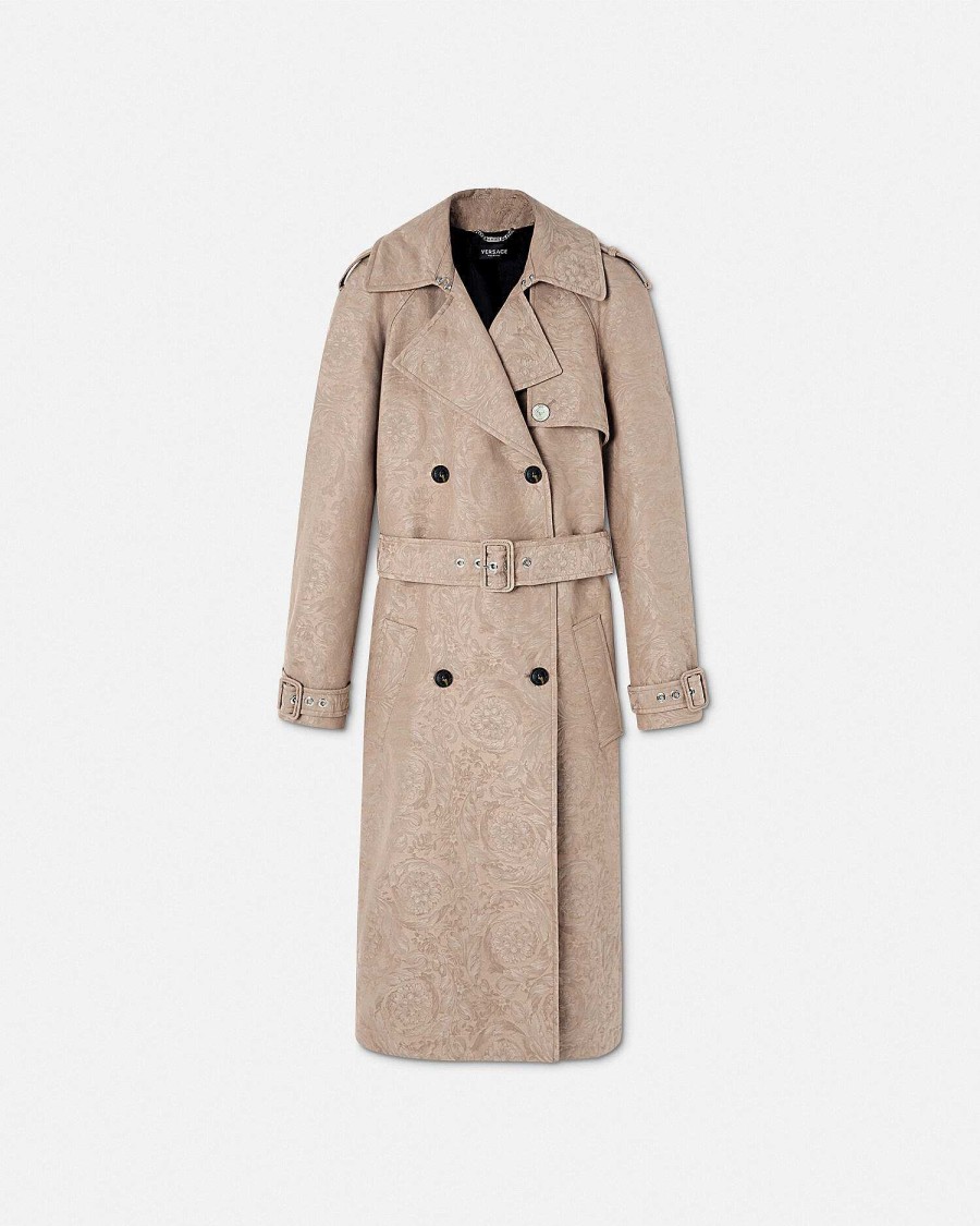 Wholesale Barocco Jacquard Trench Coat Outerwear & Coats