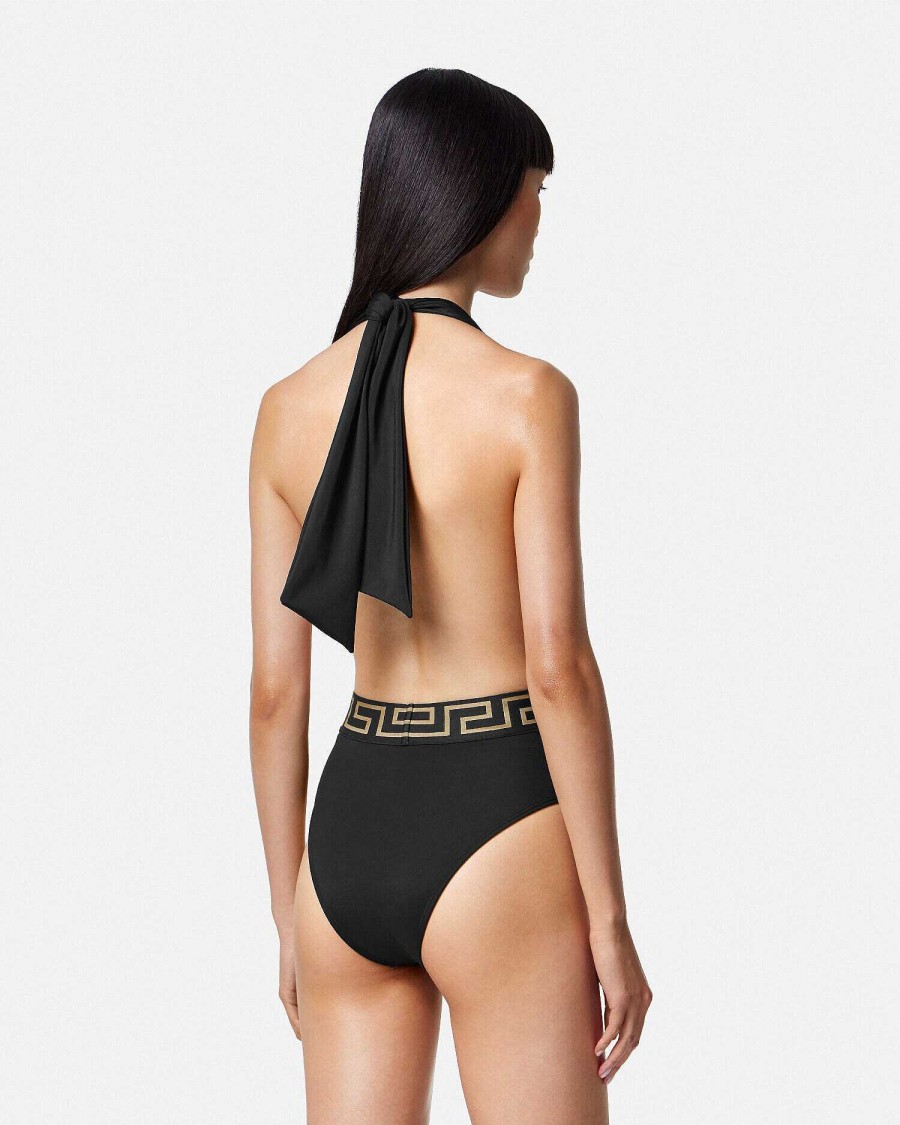 Online Greca Border One-Piece Swimsuit Swimwear