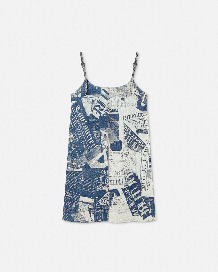 Online Magazine Denim Mini Dress Clothing