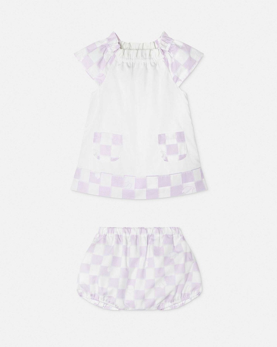 Clearance Contrasto Ruffled Baby Dress Set Clothing