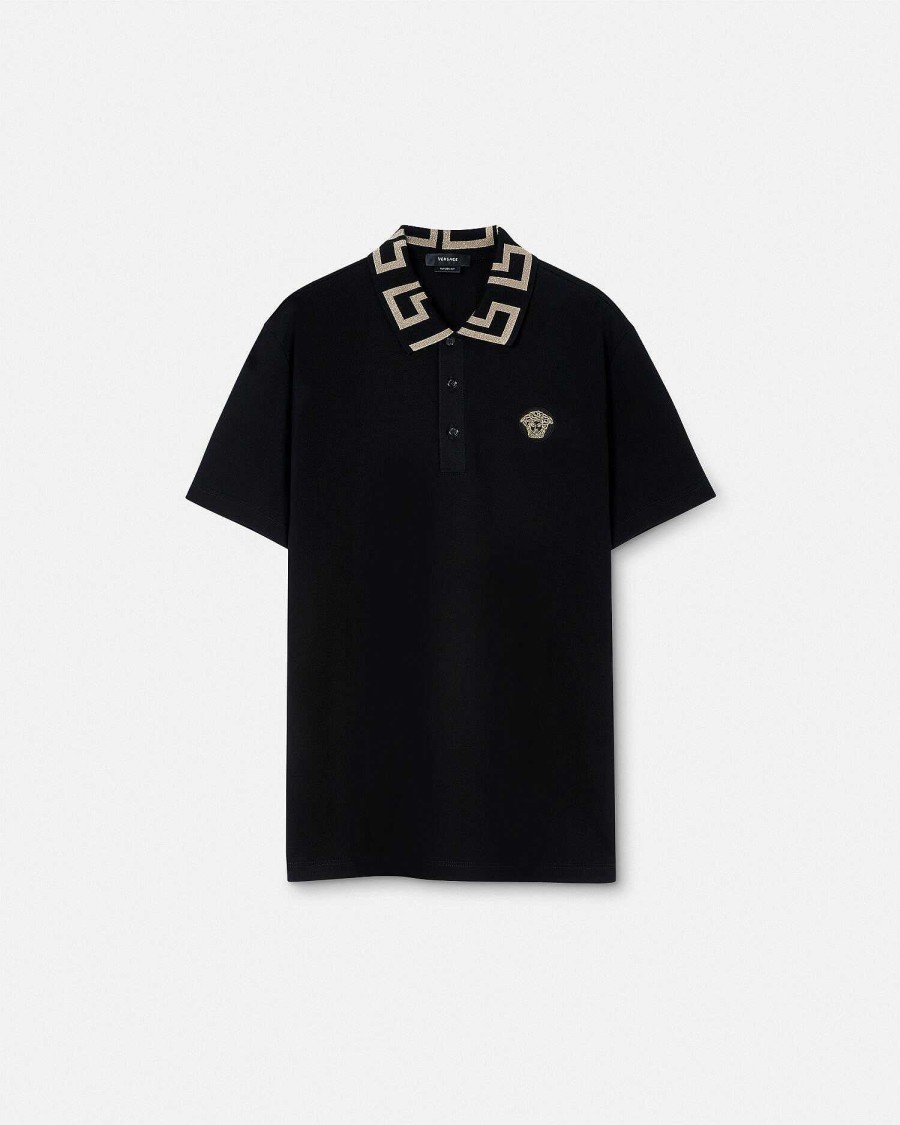 New Greca Short-Sleeved Polo Shirt T-Shirts & Polos