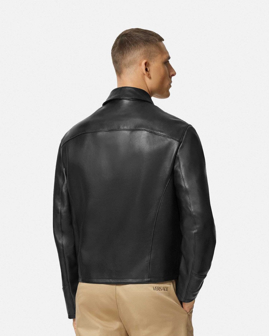 Clearance Blouson Leather Jacket Jackets & Coats