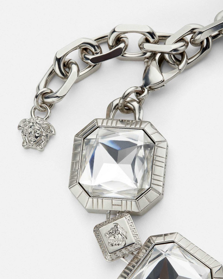 Online Crystal Greca Quilting Necklace Necklaces