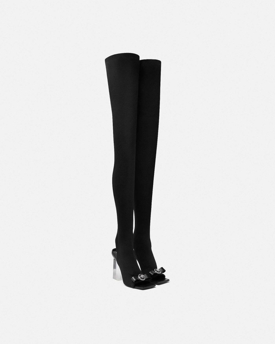 New Gianni Ribbon Open Thigh-High Boots 105 Mm Boots