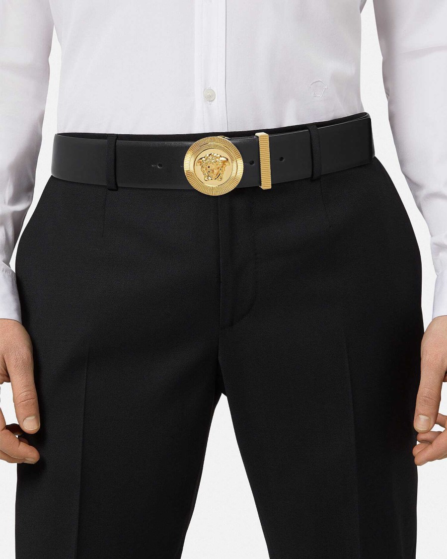 Online Medusa Biggie Leather Belt Belts