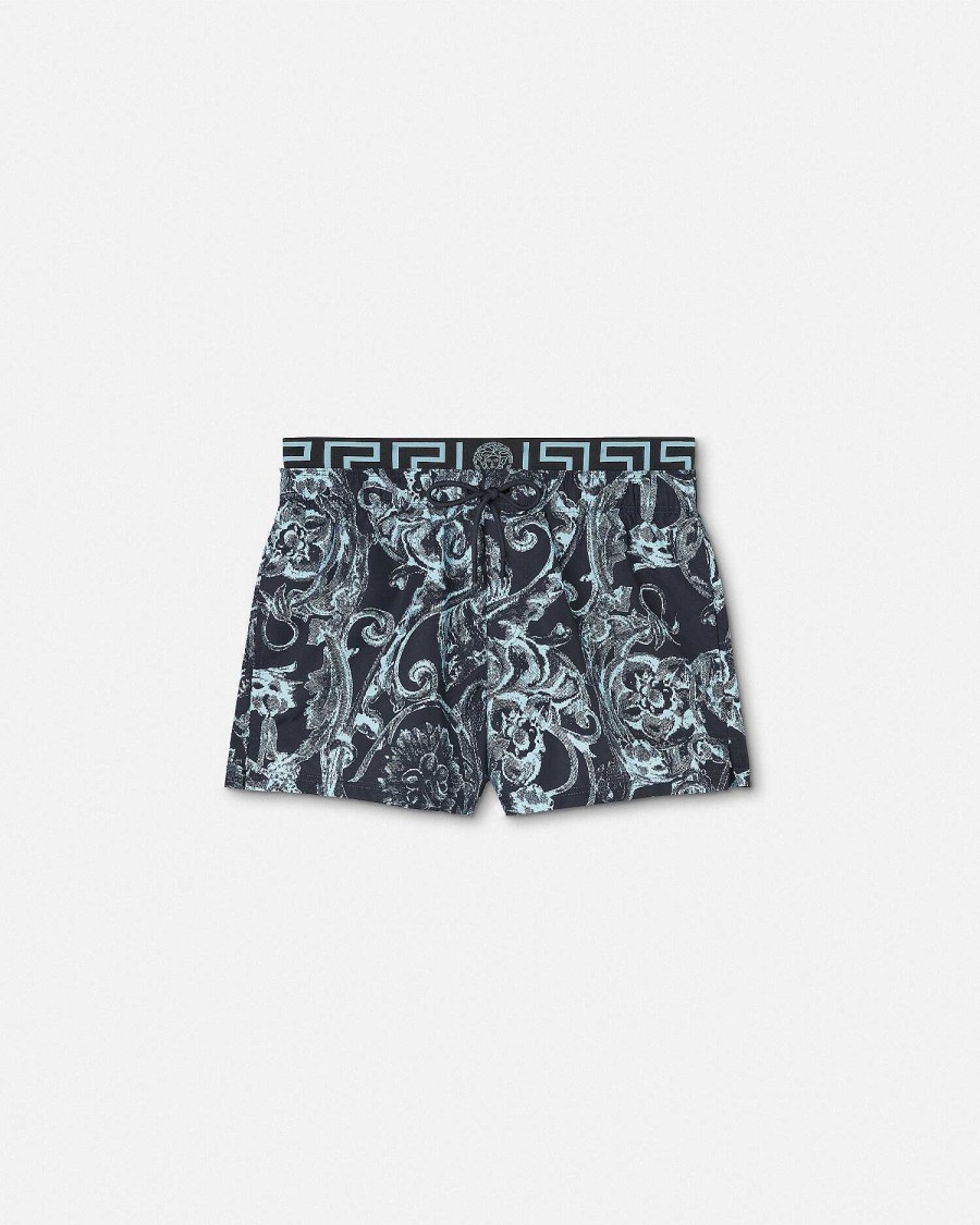 Best Barocco Stencil Swim Shorts Swimwear