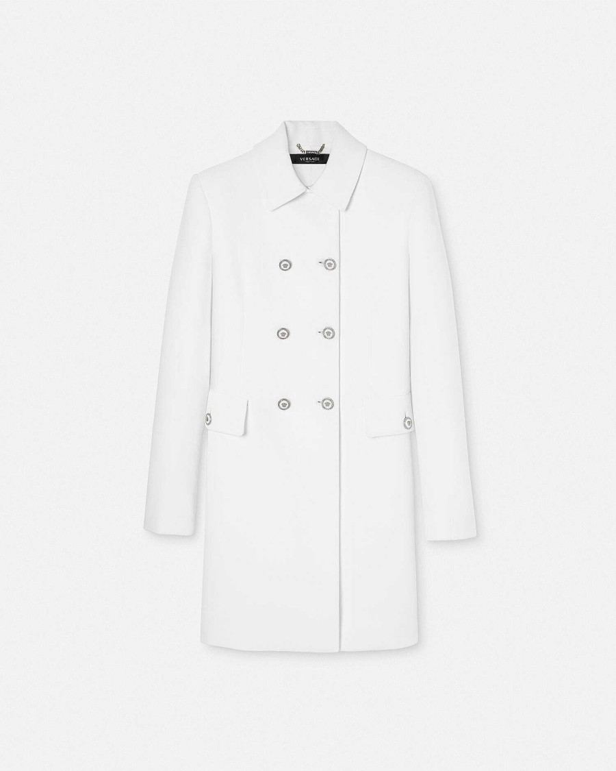 Online Cr Pe Double-Breasted A-Line Coat Outerwear & Coats