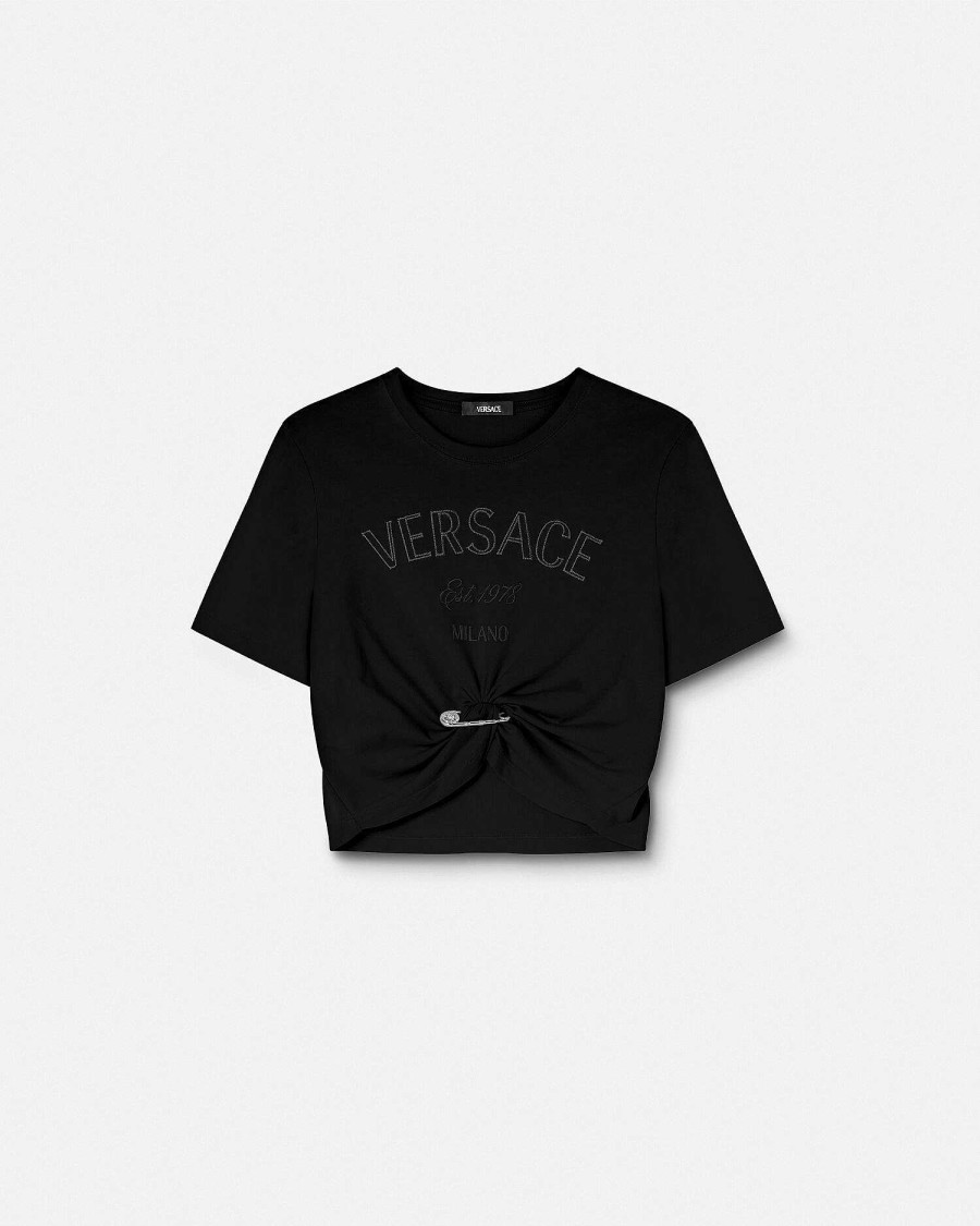 Clearance Versace Milano Stamp Crop T-Shirt T-Shirts & Sweatshirts