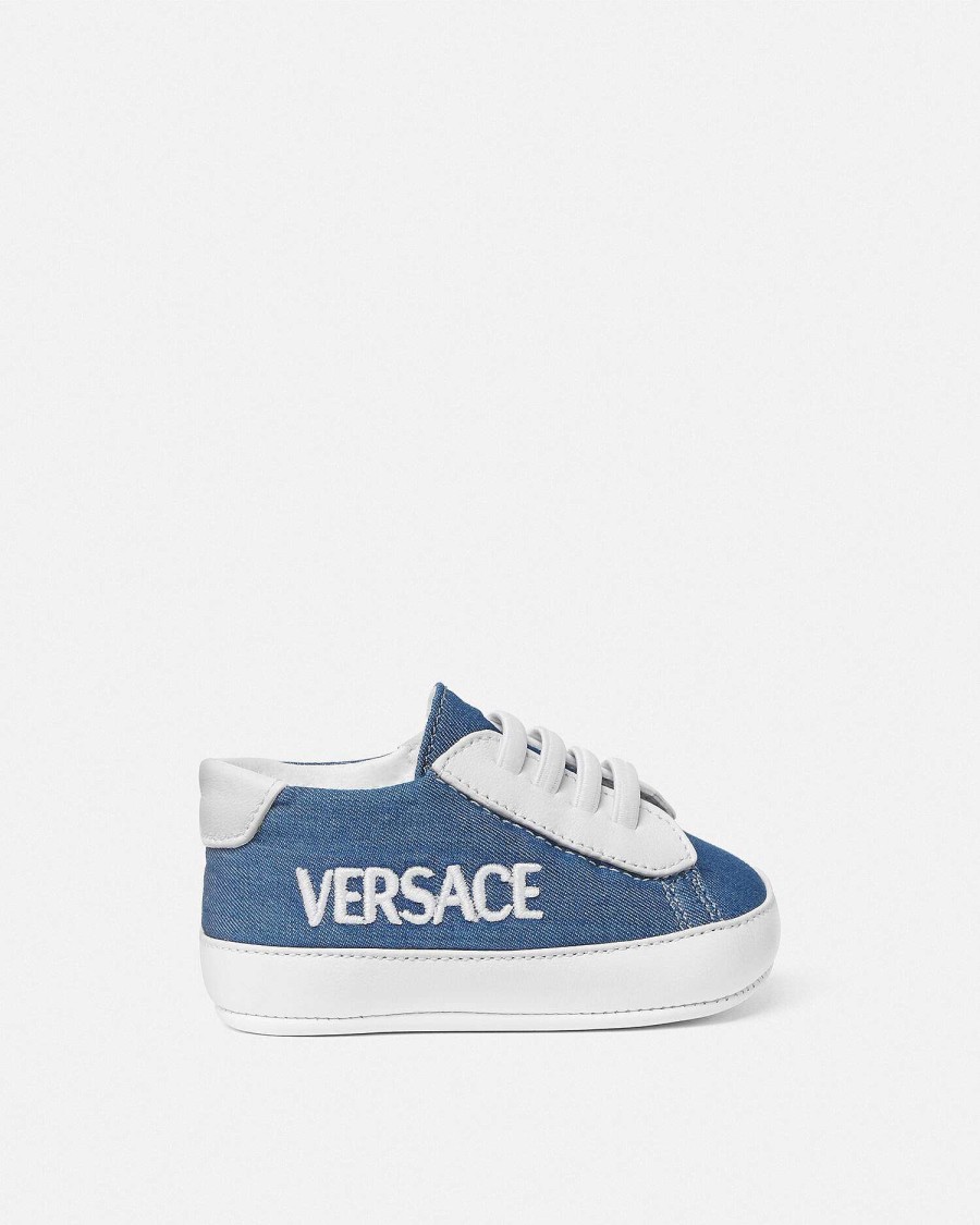 Wholesale Versace Logo Denim Baby Sneakers Shoes & First Steps