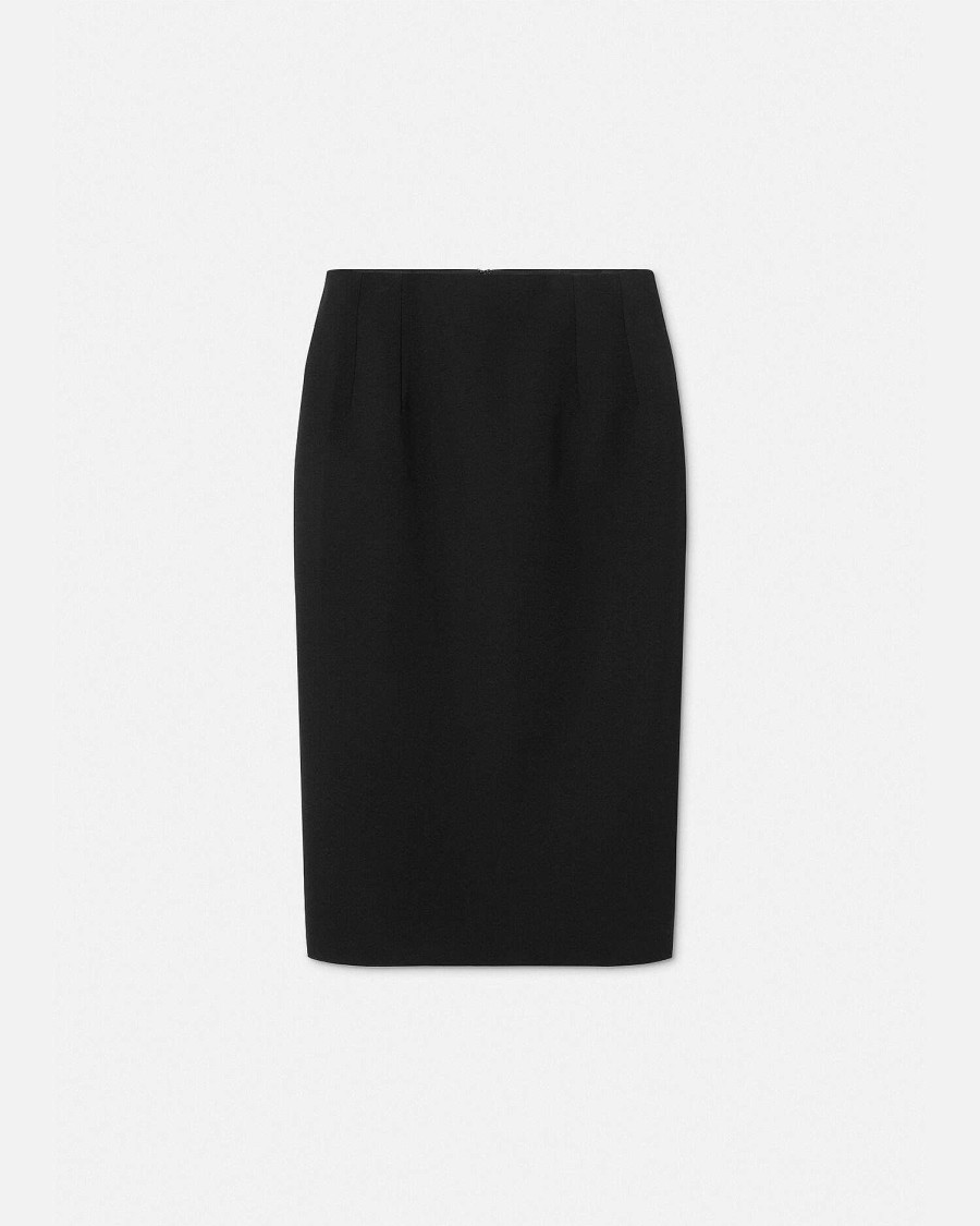 Wholesale Grain De Poudre Pencil Midi Skirt Skirts