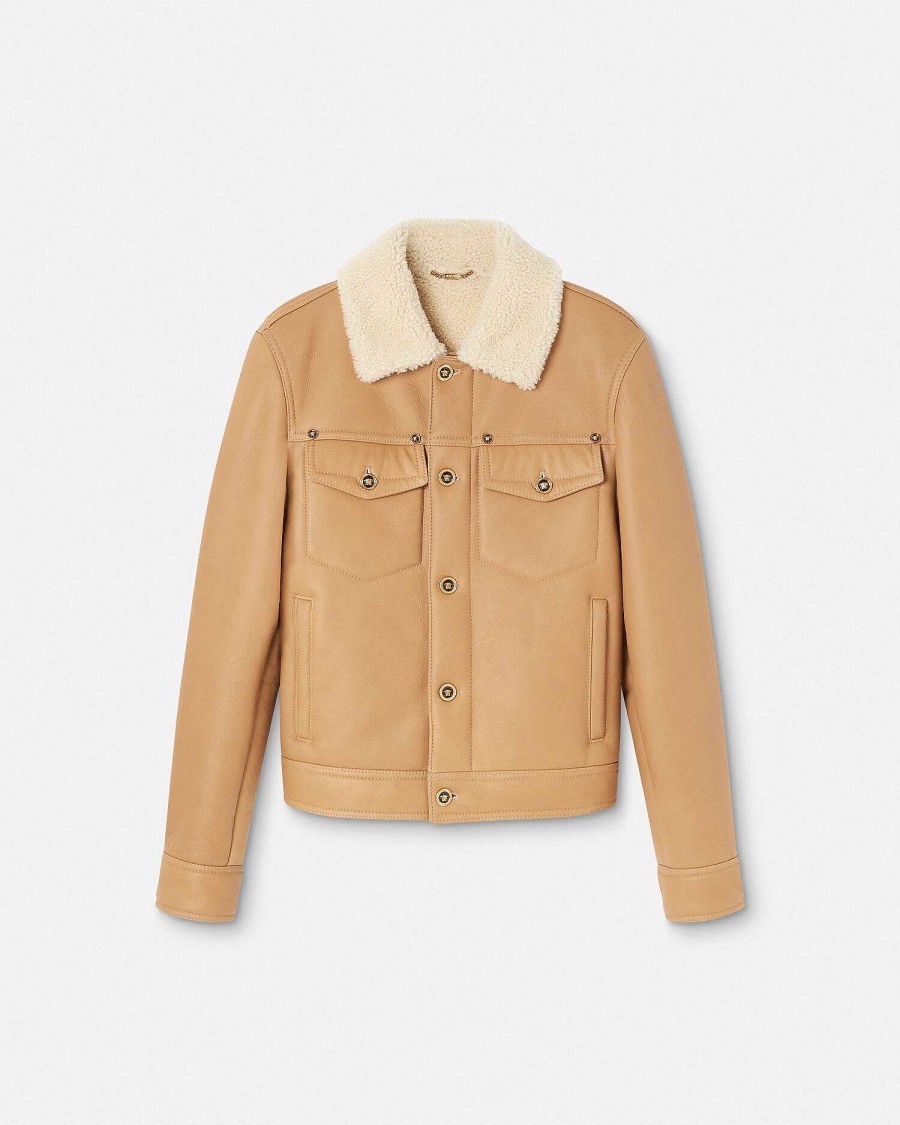 Online Shearling Leather Blouson Jacket Jackets & Coats