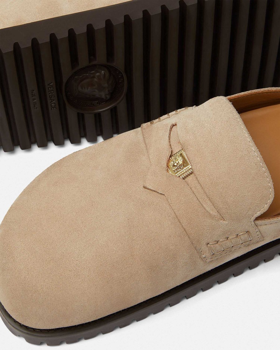 Online Suede Medusa Mules Loafers & Slippers