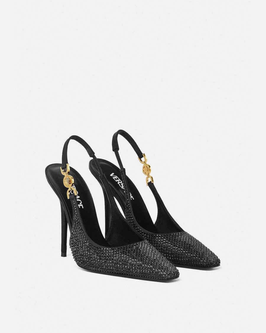 Hot Crystal Medusa '95 Slingback Pumps 110 Mm Pumps & Slingbacks