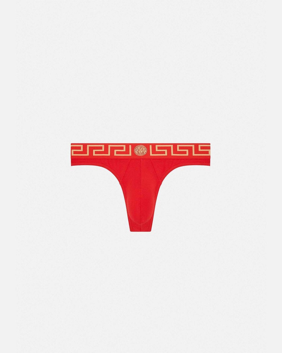 Online Greca Border Thong Briefs