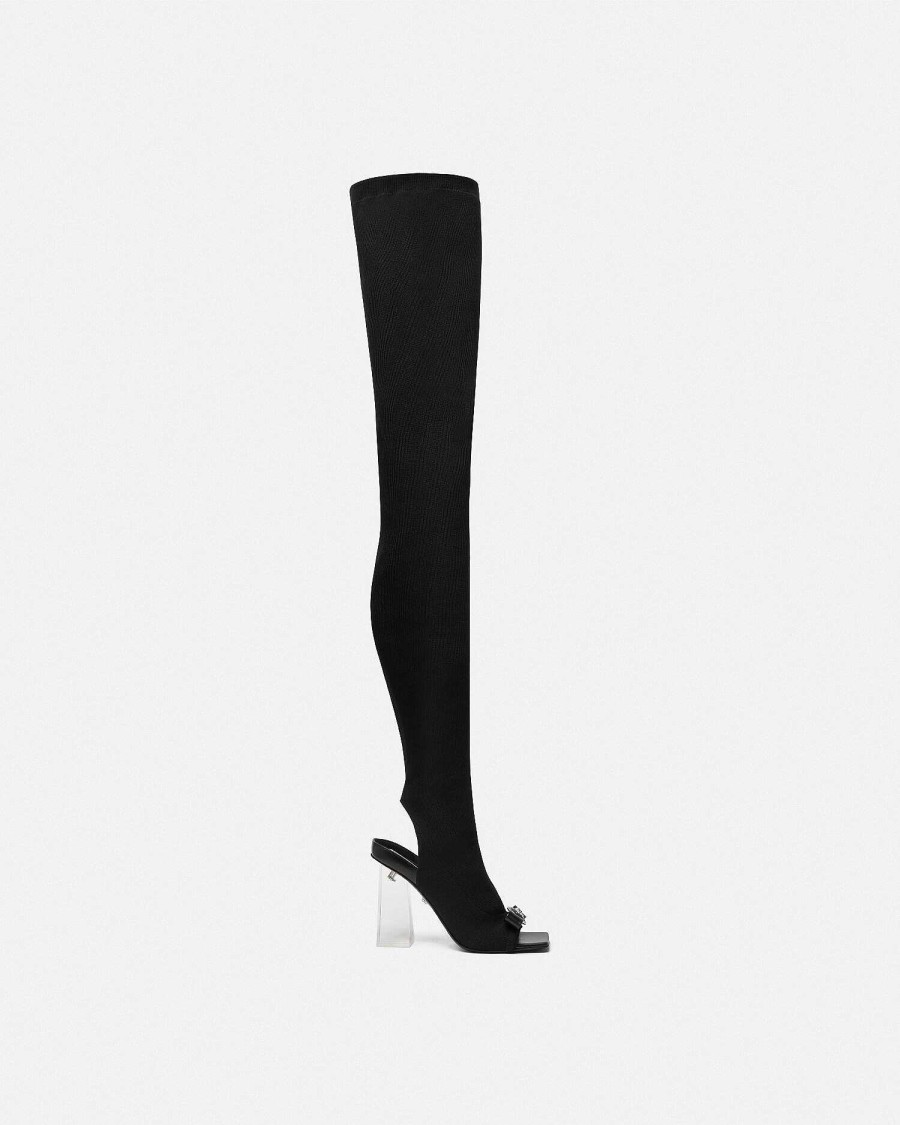 New Gianni Ribbon Open Thigh-High Boots 105 Mm Boots