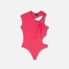 Clearance Baroque Buckle Cutout Bodysuit Clothing