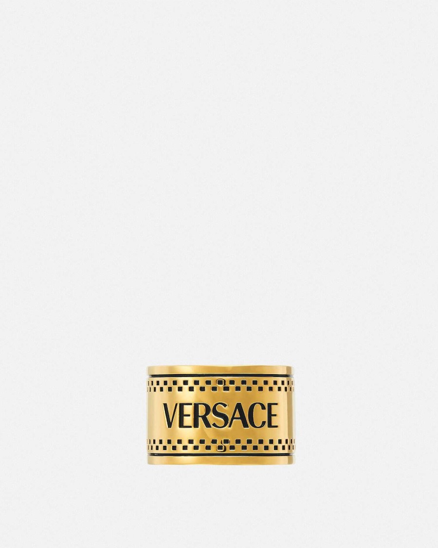 Clearance 90S Vintage Versace Logo Ring Rings