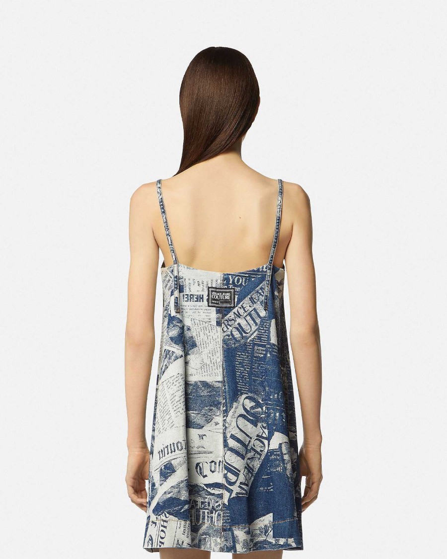 Online Magazine Denim Mini Dress Clothing