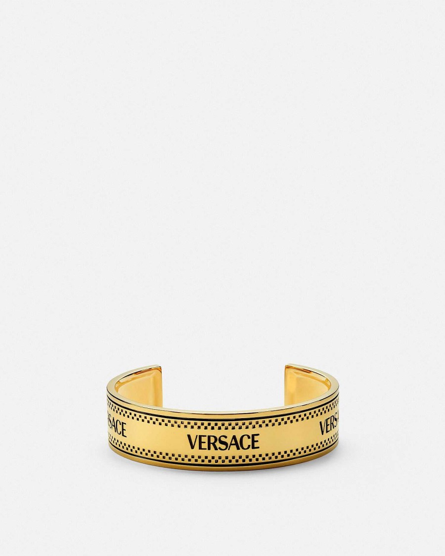 Clearance 90S Vintage Versace Logo Cuff Bracelet Bracelets