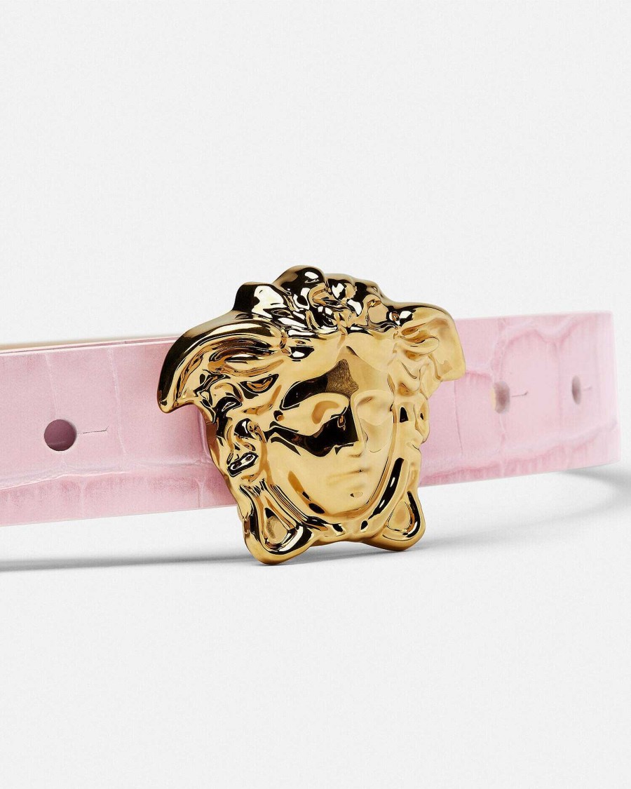 New La Medusa Kids Croc Effect Belt Accessories