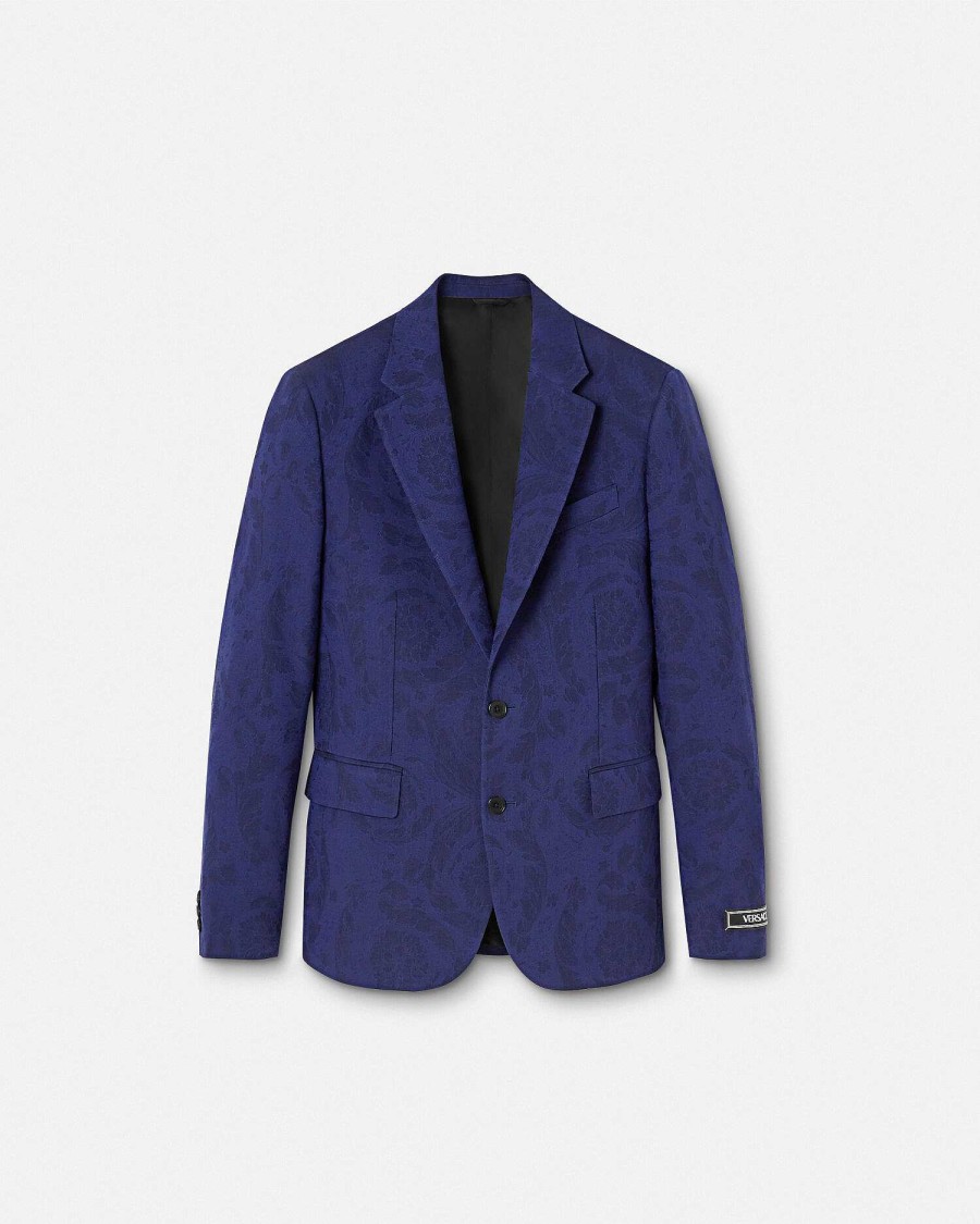 Online Barocco Jacquard Single-Breasted Blazer Blazers & Suits