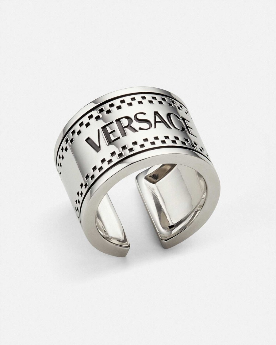 Wholesale 90S Vintage Versace Logo Ring Rings