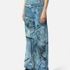 Wholesale Patchwork Denim Sweatpants Clothing