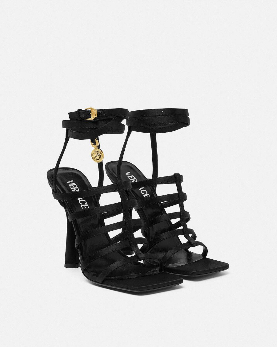 Best Lycia Satin Cage Sandals 110 Mm Sandals